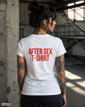 AFTER SEX T-SHIRT – Weißes Regular Fit T-Shirt Unisex mit rotem Backprint | Statement Shirt Streetwear S–5XL