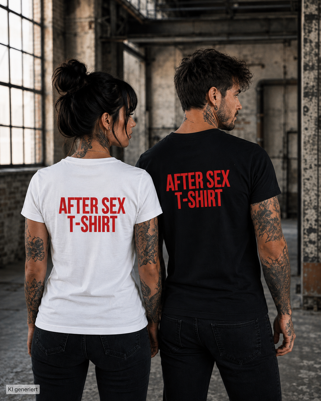 AFTER SEX T-SHIRT – Schwarzes Regular Fit T-Shirt Unisex mit rotem Backprint | Statement Shirt Streetwear S–5XL