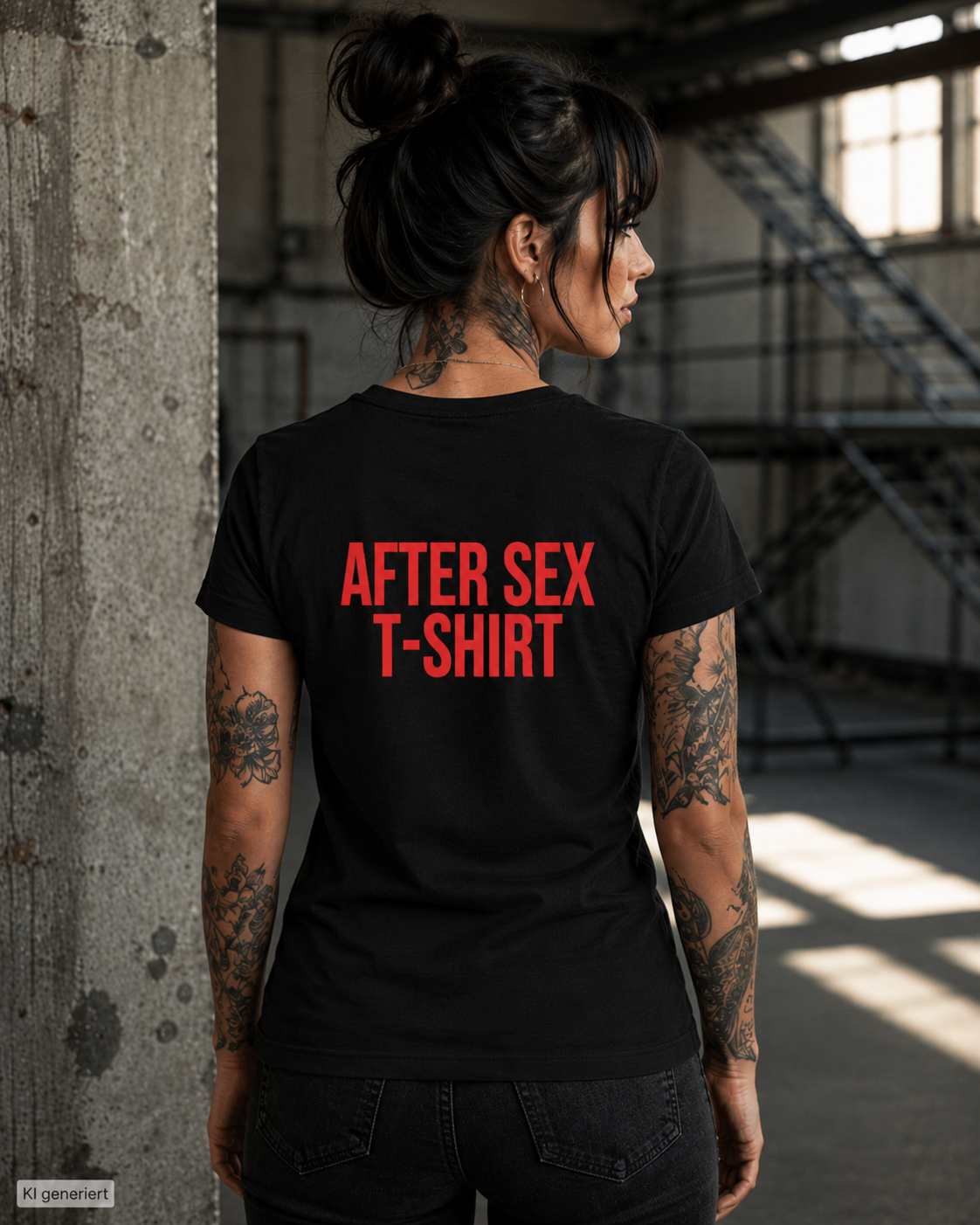 AFTER SEX T-SHIRT – Weißes Regular Fit T-Shirt Unisex mit rotem Backprint | Statement Shirt Streetwear S–5XL