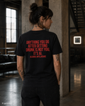 ANYTHING YOU DO AFTER GETTING DRUNK IS NOT YOU, IT’S AI. – Schwarzes Regular Fit Unisex T-Shirt mit Backprint | Statement Shirt S–5XL