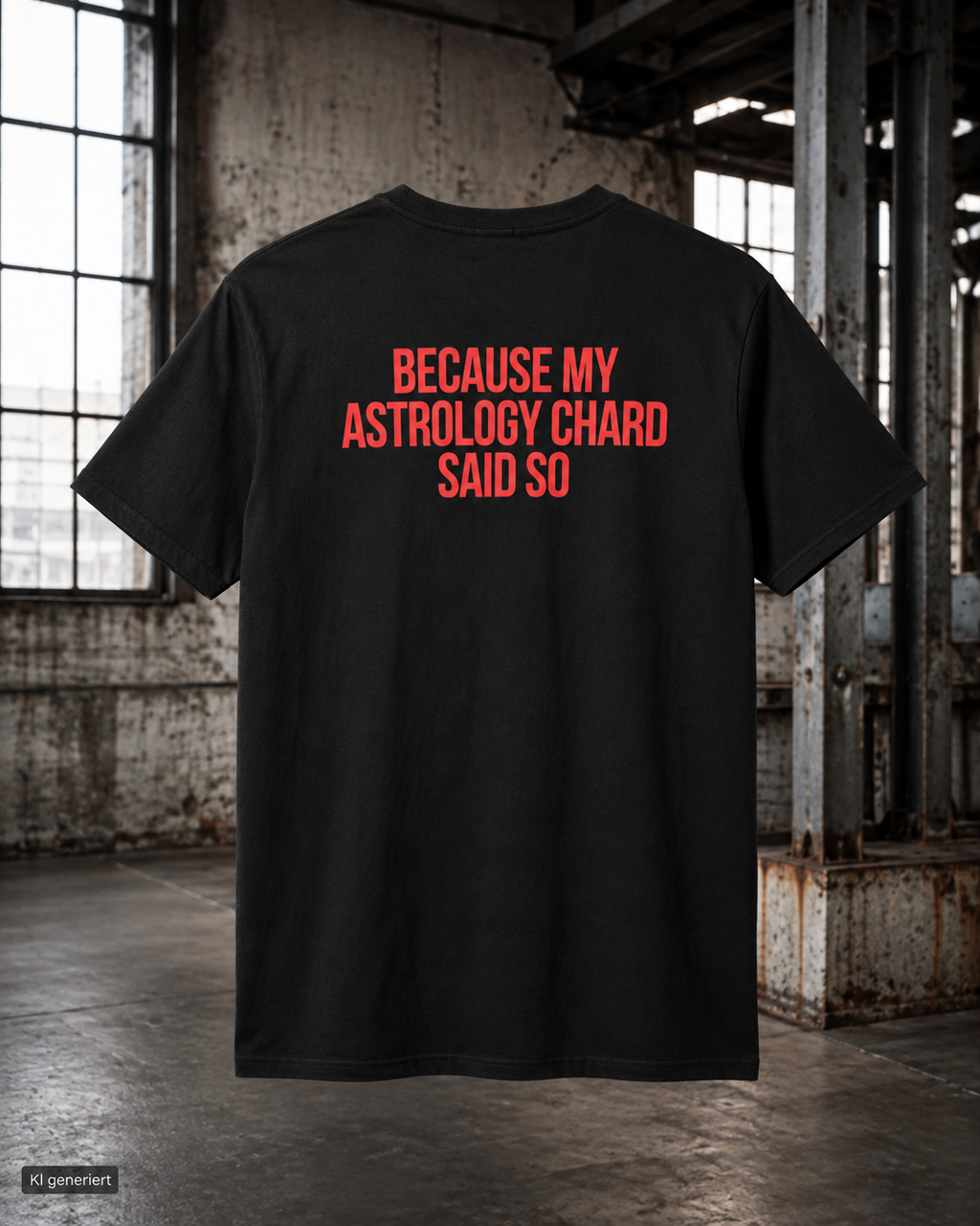BECAUSE MY ASTROLOGY CHARD SAID SO – Weißes Regular Fit T-Shirt Unisex | Backprint Statement Shirt | Astrology Streetwear S–5XL