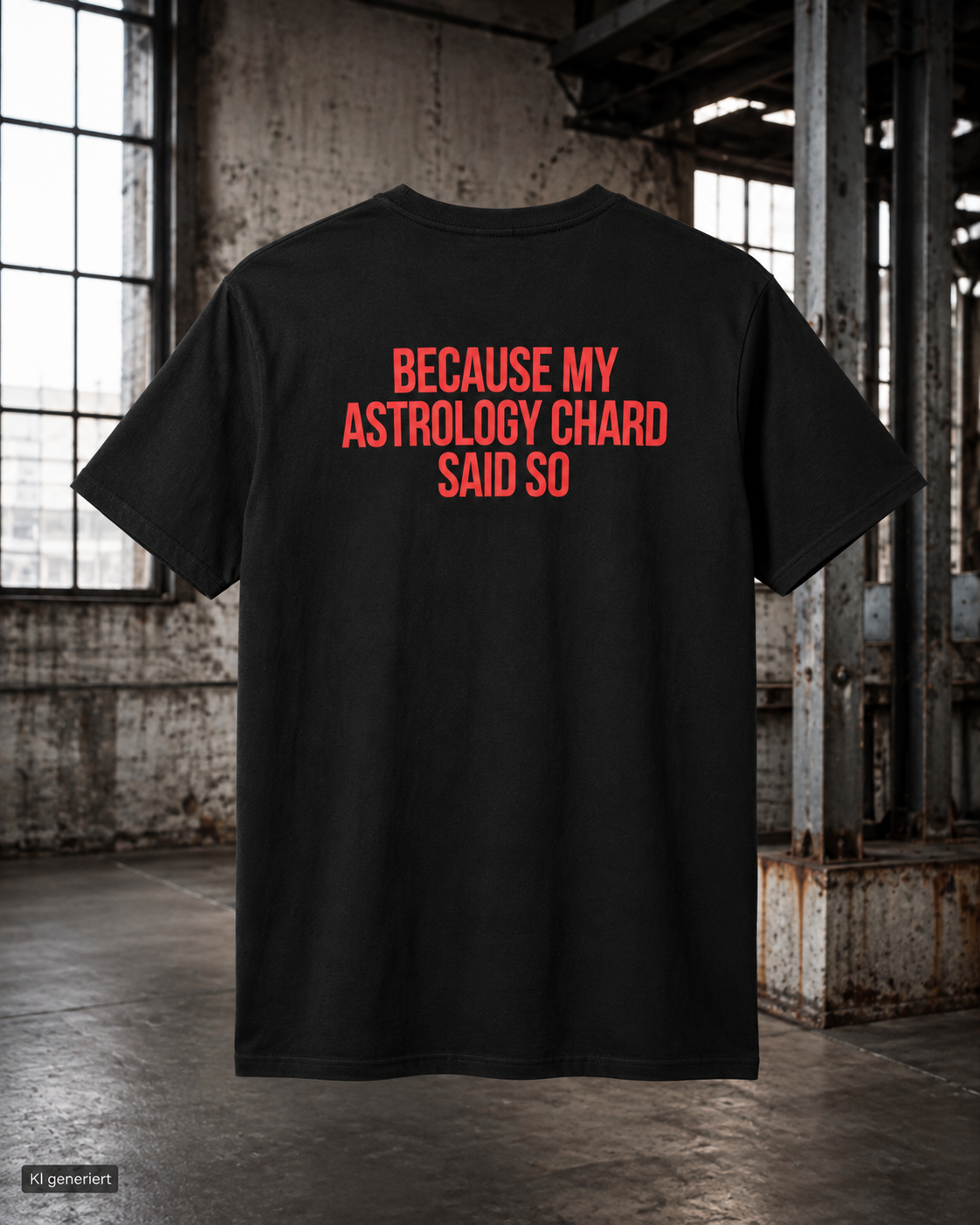 BECAUSE MY ASTROLOGY CHARD SAID SO – Weißes Regular Fit T-Shirt Unisex | Backprint Statement Shirt | Astrology Streetwear S–5XL