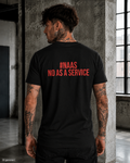 #NAAS – NO AS A SERVICE – Schwarzes Regular Fit T-Shirt Unisex mit rotem Backprint | Statement Shirt Streetwear S–5XL